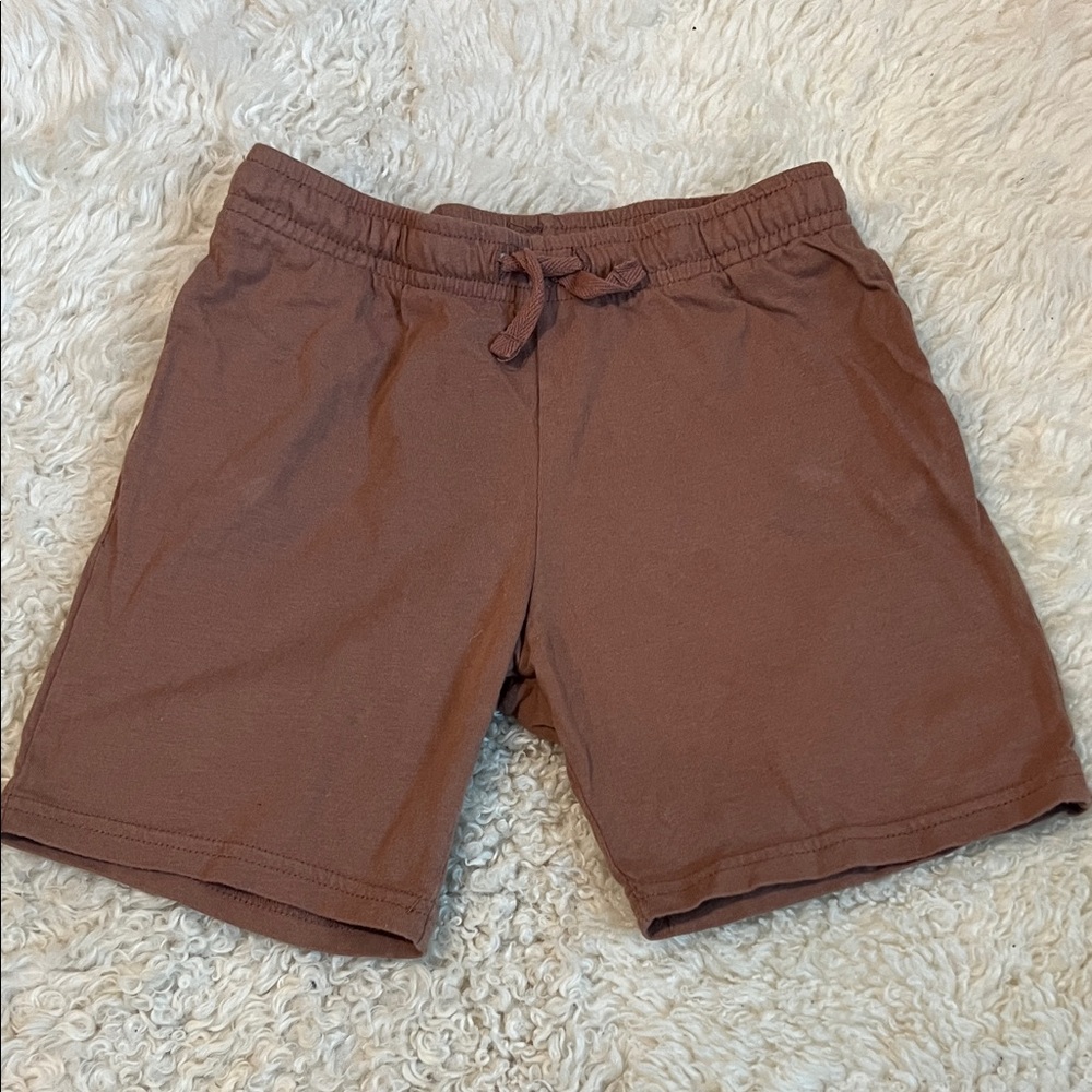 Worn once - H&M Kids Brown Casual Cotton Shorts 6-7 Yrs